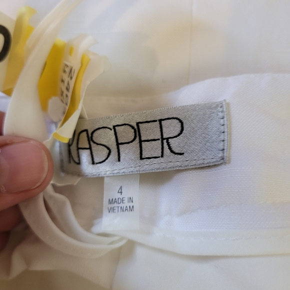 Kasper white linen/viscose pants size 4 - Picture 5 of 6